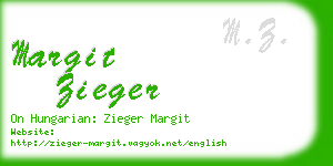 margit zieger business card